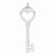 Sterling Silver Open Heart Top Large Key Pendant, Pendants for Necklace