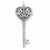 Sterling Silver CZ Heart Key Locket