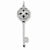Sterling Silver Enameled CZ Octagon Key Pendant, Pendants for Necklace