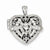 Sterling Silver CZ Design Heart Locket