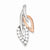 Sterling Silver & Rose Vermeil CZ Leaf Slide Pendant, Pendants for Necklace
