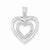 Sterling Silver CZ Double Heart pendant, Appealing Pendants for Necklace