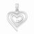 Sterling Silver Single CZ Heart Pendant, Pendants for Necklace