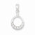 Sterling Silver White CZ Round Pendant, Pendants for Necklace