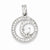 Sterling Silver Circle CZ pendant, Charm