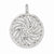 Sterling Silver CZ Large Circle Swirl Pendant, Pendants for Necklace