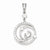 Sterling Silver Fancy Swirl w/ CZ Circle Pendant, Pendants for Necklace