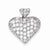 Sterling Silver CZ Puffed Heart Pendant, Pendants for Necklace