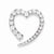 Sterling Silver & CZ Polished Heart pendant, Delightful Pendants for Necklace