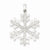 Sterling Silver & CZ Polished Snowflake Pendant, Pendants for Necklace
