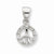 Sterling Silver Small CZ Peace Pendant, Pendants for Necklace