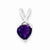 Sterling Silver Polished Amethyst Fancy Pendant, Pendants for Necklace
