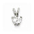 Sterling Silver Heart CZ Pendant, Charm