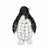 Sterling Silver Black & White CZ Penguin Slide Pendant, Pendants for Necklace
