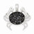 Sterling Silver Black & White CZ Crab Pendant, Pendants for Necklace