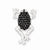 Sterling Silver Black & White CZ Frog Pendant, Pendants for Necklace