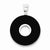 Sterling Silver Round Black Onyx Polished Pendant, Pendants for Necklace