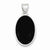Sterling Silver Onyx Polished Oval Pendant, Pendants for Necklace