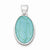 Sterling Silver Turquoise Polished Oval Pendant, Pendants for Necklace