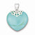 Sterling Silver Turquoise Heart Stone Pendant, Pendants for Necklace