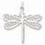 Sterling Silver Diamond-Cut Dragonfly Pendant, Pendants for Necklace