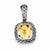 Sterling Silver Antiqued Champagne CZ Pendant, Pendants for Necklace