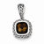 Sterling Silver Antiqued Brown CZ Pendant, Pendants for Necklace