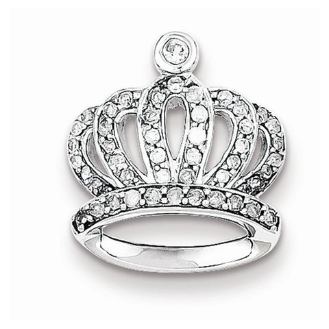 Sterling Silver Diamond Pendant, Exquisite Pendants for Necklace