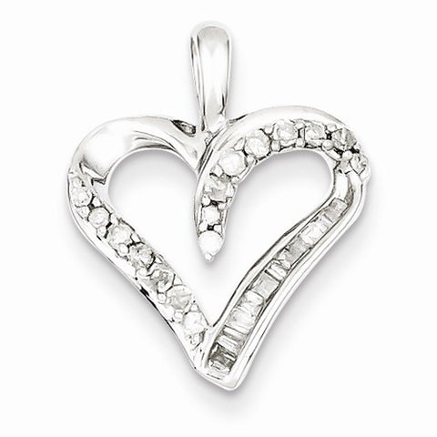 Sterling Silver Diamond Pendant, Exquisite Pendants for Necklace