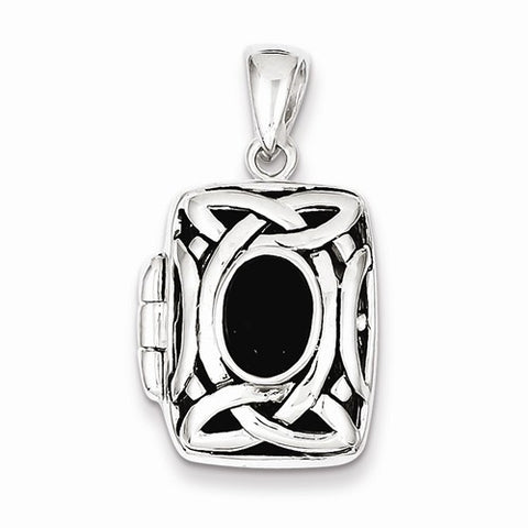 Sterling Silver Onyx Locket