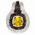Sterling Silver Citrine and Smokey Quartz & Diamond pendant, Charm