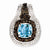 Sterling Silver Light Swiss Blue Topaz and Smokey Quartz & Diamond pendant, Adorable Pendants for Necklace