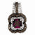 Sterling Silver Rhodolite Garnet and Smokey Quartz & Diamond pendant, Delightful Pendants for Necklace