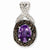 Sterling Silver Amethyst and Smokey Quartz & Diamond pendant, Alluring Pendants for Necklace