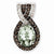 Sterling Silver Green Quartz and Smokey Quartz & Diamond Pendant, Pendants for Necklace