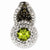 Sterling Silver Peridot and Smokey Quartz & Diamond pendant, Exquisite Pendants for Necklace