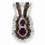 Sterling Silver Rhodolite Garnet and Smokey Quartz & Diamond pendant, Pretty Pendants for Necklace