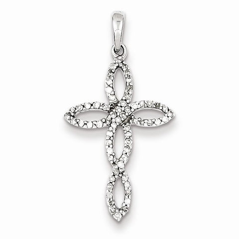 Sterling Silver Diamond Pendant, Beautiful Pendants for Necklace