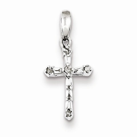 Sterling Silver Diamond Pendant, Exquisite Pendants for Necklace
