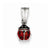 Sterling Silver Rhodium Polished Enameled Lady Bug Pendant, Pendants for Necklace