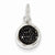 Sterling Silver Black CZ Round Post Pendant, Pendants for Necklace