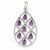 Sterling Silver Amethyst Teardrop Pendant, Pendants for Necklace