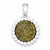 Sterling Silver with Yellow Druzy and CZ Round Pendant, Pendants for Necklace