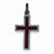 Sterling Silver Black Ceramic Red Swarovski Elements Cross pendant, Appealing Pendants for Necklace