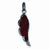 Sterling Silver Black Ceramic Red Swarovski Elements Wing Pendant, Pendants for Necklace