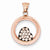 Sterling Silver Pink Ceramic Swarovski Elements Heart Circle Pendant, Pendants for Necklace