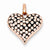 Sterling Silver Pink Ceramic Rose Swarovski Elements Heart pendant, Delightful Pendants for Necklace