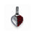 Sterling Silver Black Ceramic Red Swarovski Elements Heart pendant, Exquisite Pendants for Necklace
