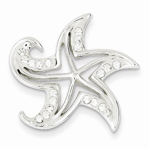 Sterling Silver Stellux Crystal & White Star Pendant, Pendants for Necklace