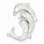 Sterling Silver Stellux Crystal Triple Dolphin Pendant, Pendants for Necklace